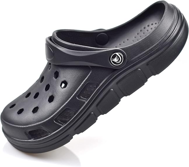Mens Womens Garden Clogs Shoes with Arch Support, Unisex Adult Classic Slip On Slides Sandals Outdoor Beach Pool Slipper